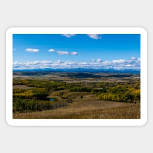Fall in the foothills of Alberta Sticker